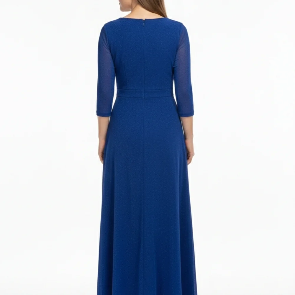 Elegant Blue Women's Dress - Picture 2 of 3